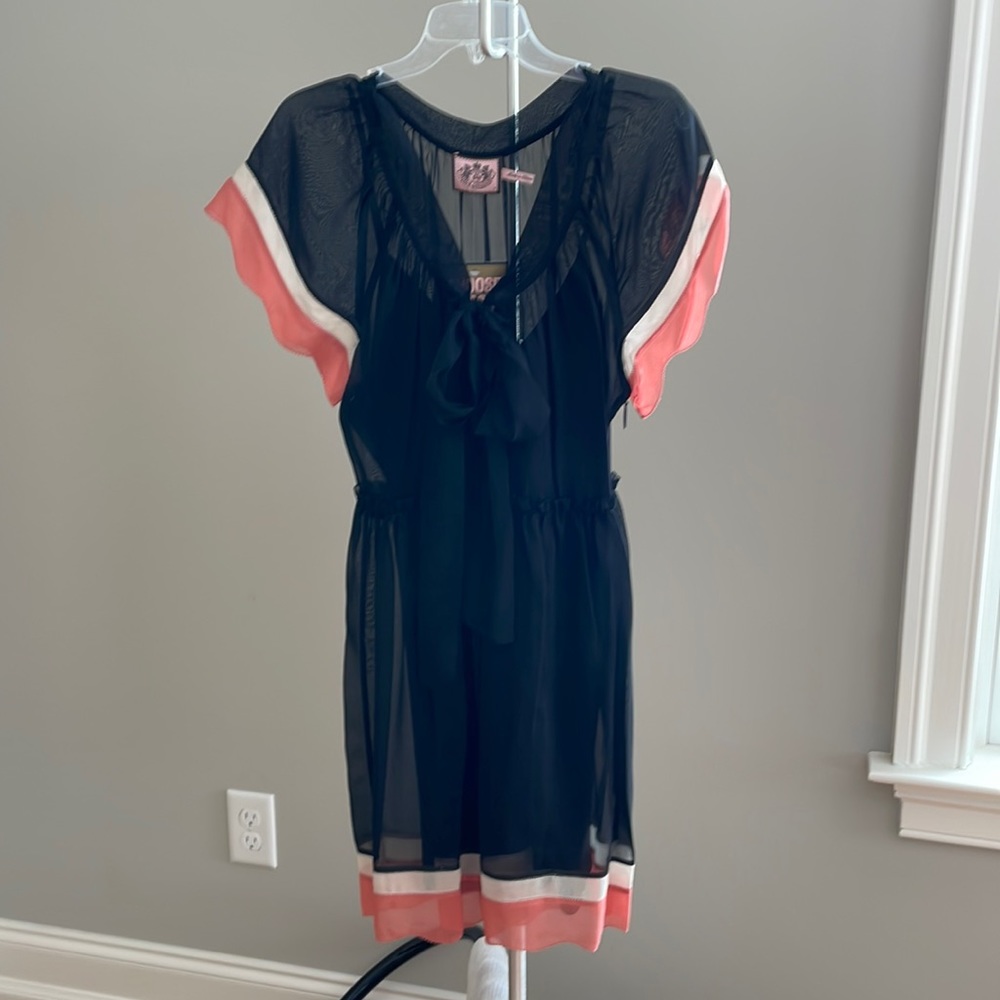 NWT Juicy Couture Black Colorblocked Dress